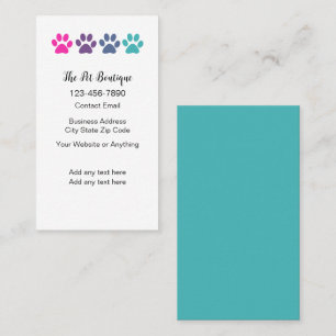 Pet Boutique Tendance Simple Cartes de visite