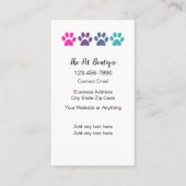Pet Boutique Tendance Simple Cartes de visite (Devant)