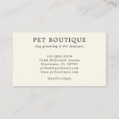 Pet Boutique Waterverf Animals Visitekaartje (Achterkant)