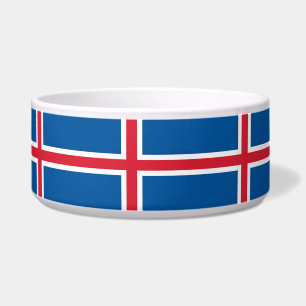 Pet Bowl met de vlag van IJsland Voerbakje