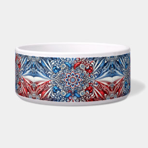 Pet Bowl met Franse kleuren Abstract Design Voerbakje