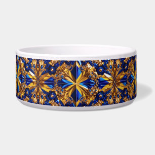 Pet Bowl met Zweden Kleuren Abstract Ontwerp Voerbakje
