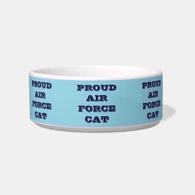 Pet Bowl Proud Air Force Cat Voerbakje (Voorkant)
