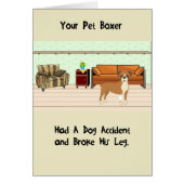 Pet Boxer Se Bien Bientôt Carte (Devant)