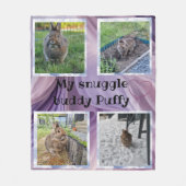 Pet bunny photo snuggle Fleecedecke Fleece Deken (Voorkant)