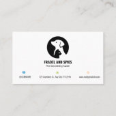 Pet Care Appointment Card with Logo & Cute Animal Afsprakenkaartje (Achterkant)
