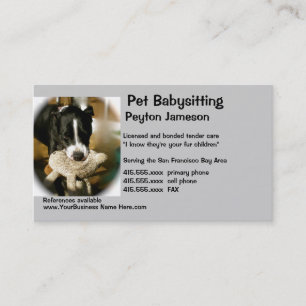 Pet Care Babyzittend Visitekaartje