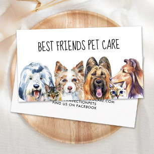 Pet Care Dog Groomer Cat Pet Sitter Cute Puppy Visitekaartje