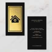Pet Care Faux Gold Foil Carte de visite (Devant / Derrière)