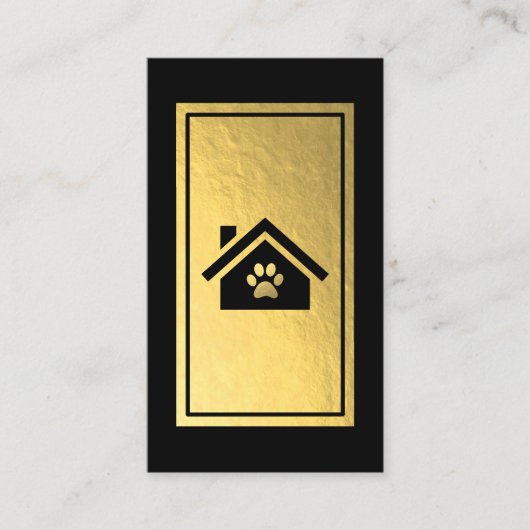 Pet Care Faux Gold Foil Carte de visite (Devant)