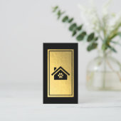 Pet Care Faux Gold Foil Visitekaartje (Staand voorkant)