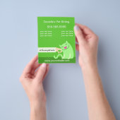 Pet Care Flyer-Petting Cat green Flyer (Hand)