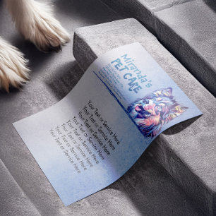 Pet Care Grooming Sitting Schattig Cartoon Dog Flyer