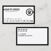 Pet Care Pet Grooming Cute Paw Loyalty (Voorkant / Achterkant)