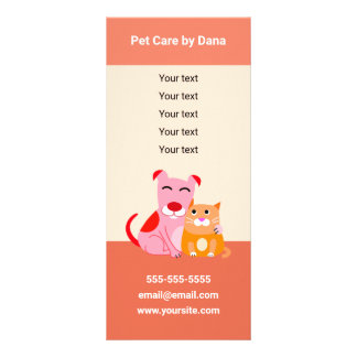 Pet Care-rackkaart Reclamekaart