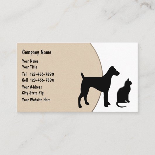 Pet Care Services Modern Design Visitekaartje (Voorkant)