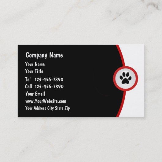 Pet Care Visitekaartje (Voorkant)