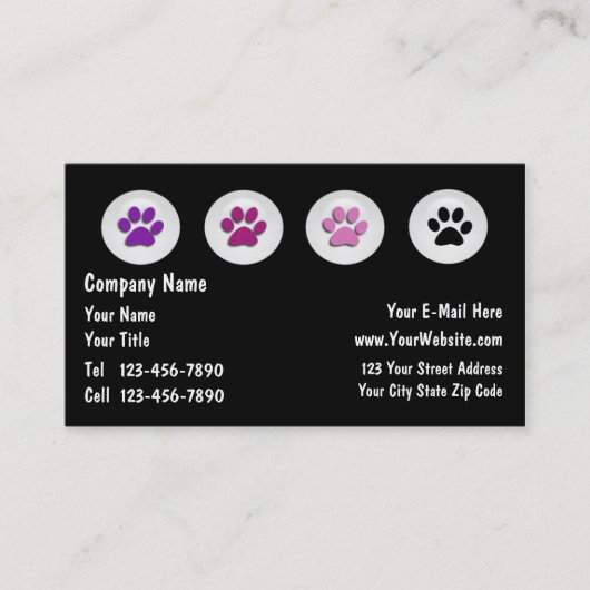 Pet Care Visitekaartje (Voorkant)