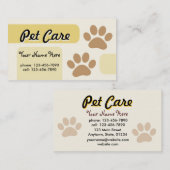 Pet Care Visitekaartje (Voorkant / Achterkant)