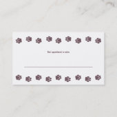 Pet Care Visitekaartje Afsprakenkaartje (Achterkant)