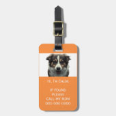 Pet carrier scan als verloren QR code telefoon naa Bagagelabel (Voorkant verticaal)