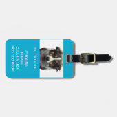 Pet carrier scan als verloren QR code telefoon naa Bagagelabel (Voorkant horizontaal)