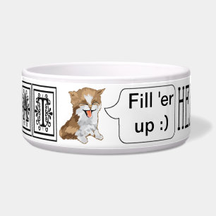 Pet CAT Bowl Large "I AM CAT Heer me ROAR" Voerbakje