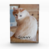 Pet Cat Dog Afbeelding Naam Sjabloon DIY Verticaal Fotoblokken (Voorkant)