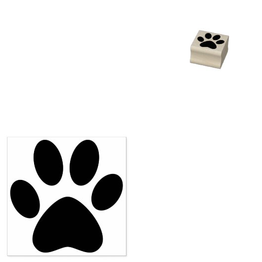 Pet cat dog eenvoudig klein 	rubberstempel (Gestempeld)