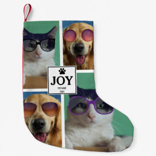 Pet Cat Dog Kerstmis Foto Collage Xmas Kleine Kerstsok