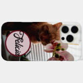 Pet Cat foto en aangepaste naam Case-Mate iPhone Case (Achterkant (horizontaal))