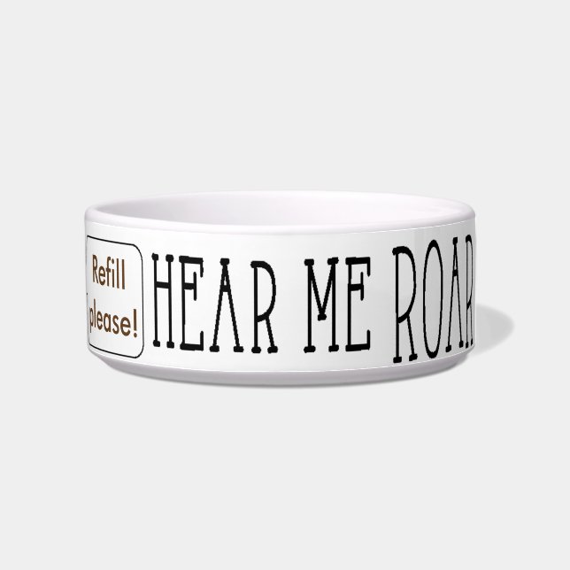 Pet CAT Medium Bowl "Ik ben Cat Hear me Roar" Voerbakje (Rechts)