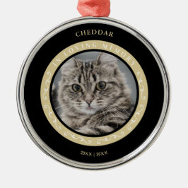 Pet Cat Photo Ornamental Herinnering geliefd Metalen Ornament