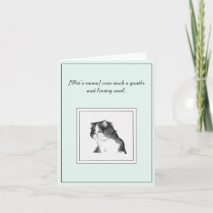 Pet Cat Sympathy Gevouwen Wenskaart Kaart