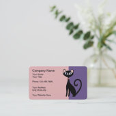 Pet Cat Theme Trendy Design Visitekaartje (Staand voorkant)