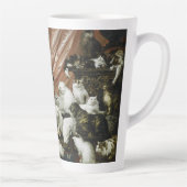 Pet Cats Kittens  Animal Art Monogramed Latte Mok (Rechts)