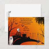 Pet Cemetery Beckons Halloween uitnodiging (Voorkant / Achterkant)