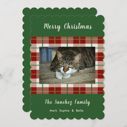 Pet Chat Chien vacances Noël Appartement Carte pho (Devant / Derrière)