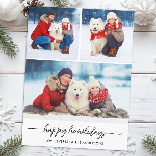 Pet Christmas Happy Howlidays Hond Fotocollage Feestdagenkaart