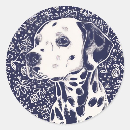 Pet christmas  ronde sticker (Voorkant)