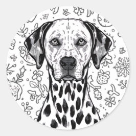 Pet christmas  ronde sticker