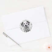 Pet christmas ronde sticker (Envelop)