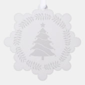 Pet Christmas Silver Ornament Kaart (Achterkant)