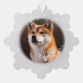 Pet Christmas Silver Ornament Kaart (Voorkant)