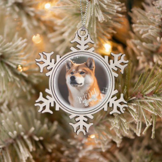Pet Christmas Silver Ornament Kaart (Boom)