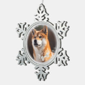 Pet Christmas Silver Ornament Kaart (Rechts)