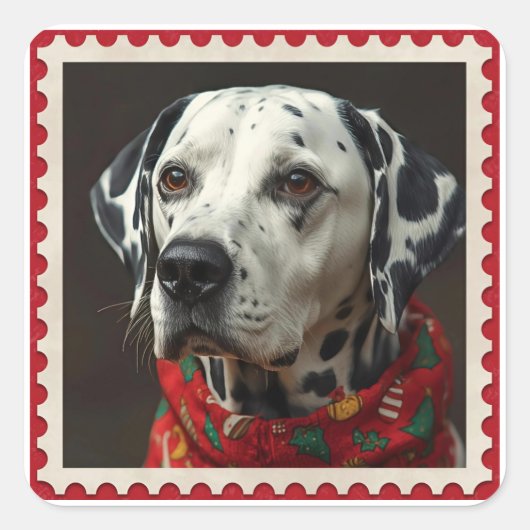 Pet christmas vierkante sticker (Voorkant)