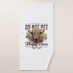 Pet de Fluffy Koe Bison Yellowstone Park niet in Badhanddoek