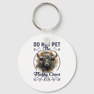 Pet de Fluffy Koe Bison Yellowstone Park niet in Sleutelhanger