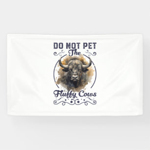 Pet de Fluffy Koe Bison Yellowstone Park niet in Spandoek